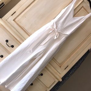 LOFT ivory linen lined jumpsuit-NWT-size 4